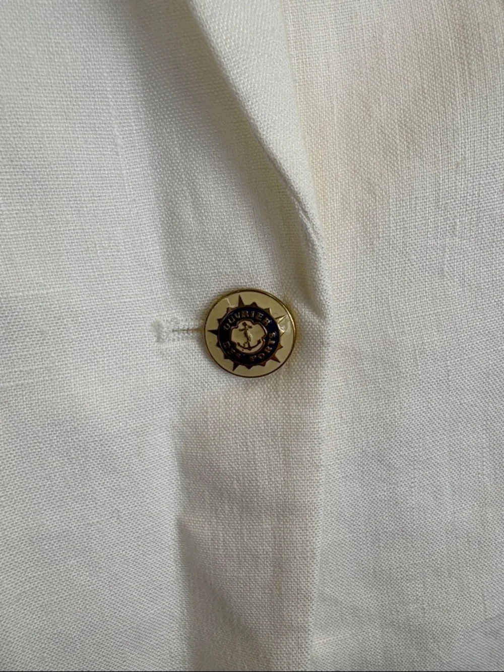 J. Crew Campbell Blazer White Linen Nautical Jacket Women's size 2